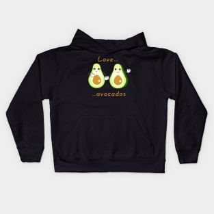 love avocados, vegetables and green life Kids Hoodie